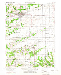 1912 Map of Macomb, 1966 Print