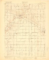 1907 Map of Mahomet, 1918 Print