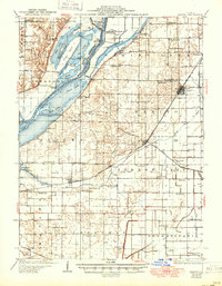 1932 Map of Manito, IL, 1949 Print