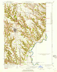 1932 Map of Marshall, 1957 Print