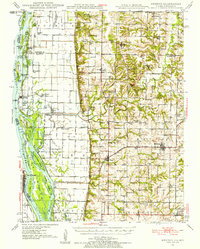 1946 Map of Mendon, IL, 1958 Print