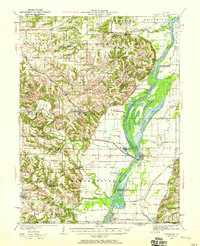 1928 Map of Meredosia, IL, 1958 Print