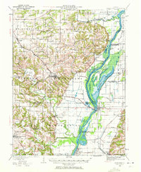 1928 Map of Meredosia, IL, 1972 Print