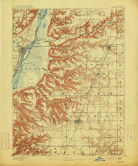 1893 Map of Metamora, 1914 Print