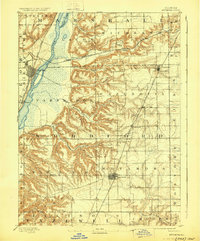 1893 Map of Metamora, 1929 Print