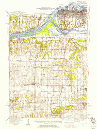 1944 Map of Milan, 1958 Print