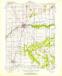 1922 Map of Momence, 1958 Print