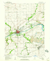 preview thumbnail of historical topo map of Morris, IL in 1954