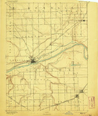1892 Map of Morris, 1905 Print