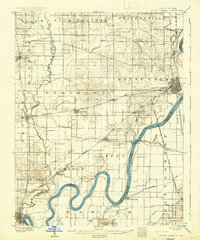 1904 Map of Mount Carmel, 1936 Print