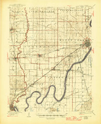 1904 Map of Mount Carmel, 1946 Print