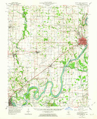 preview thumbnail of historical topo map of Mount Carmel, IL in 1959