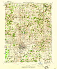 1933 Map of Mount Vernon, IL, 1958 Print