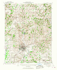 1933 Map of Mount Vernon, IL, 1968 Print