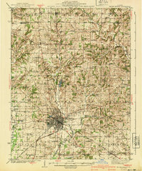 preview thumbnail of historical topo map of Mount Vernon, IL in 1940