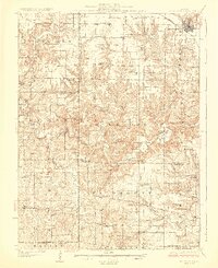 preview thumbnail of historical topo map of Brown County, IL in 1929