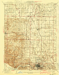1910 Map of Murphysboro, IL, 1940 Print