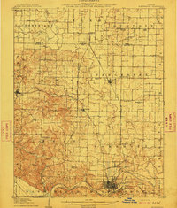1910 Map of Perry County, IL