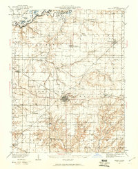 1932 Map of Addieville, IL, 1960 Print
