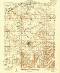 preview thumbnail of historical topo map of Nashville, IL in 1936