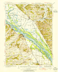 1934 Map of Nebo, IL, 1955 Print
