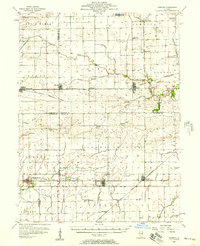 1956 Map of Allerton, IL, 1957 Print