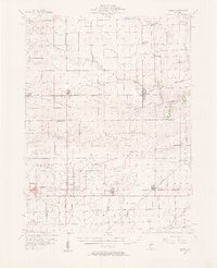 1956 Map of Newman, IL, 1957 Print