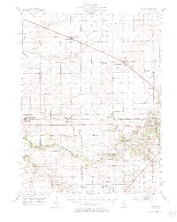 1954 Map of Latham, IL, 1984 Print