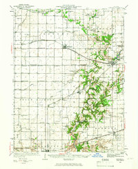Download a high-resolution, GPS-compatible USGS topo map for Oakland, IL (1966 edition)