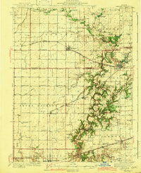 Download a high-resolution, GPS-compatible USGS topo map for Oakland, IL (1942 edition)