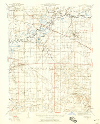 1940 Map of Okawville, IL, 1958 Print