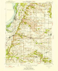1934 Map of Oquawka, 1954 Print