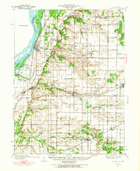 1934 Map of Oquawka, 1967 Print