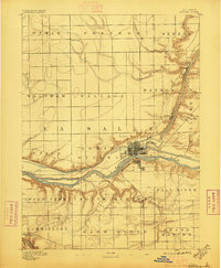 1892 Map of Ottawa, 1896 Print