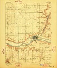 1892 Map of Ottawa, 1901 Print