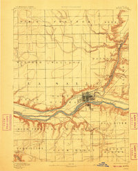 1892 Map of Ottawa, 1907 Print
