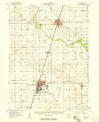 1957 Map of Paxton, 1958 Print