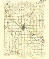 Download a high-resolution, GPS-compatible USGS topo map for Pontiac, IL (1939 edition)