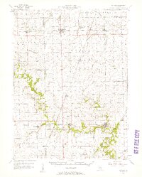 1957 Map of Potomac, IL, 1958 Print