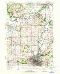 1938 Map of Rockford, IL, 1964 Print