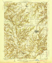 preview thumbnail of historical topo map of Rushville, IL in 1926