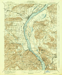 1916 Map of Shawneetown, 1937 Print