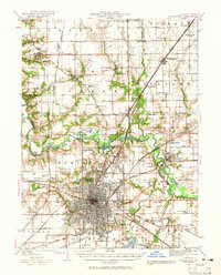 1940 Map of Springfield, 1965 Print