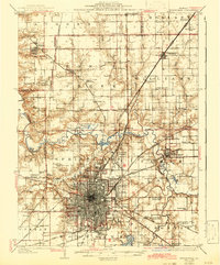 1930 Map of Springfield, 1942 Print