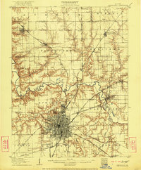 1907 Map of Springfield, 1922 Print