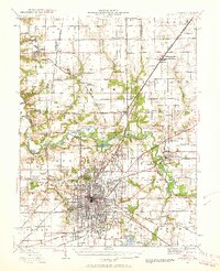1940 Map of Springfield, 1959 Print