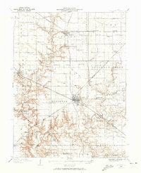 1935 Map of Sullivan, IL, 1973 Print