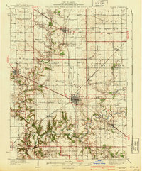 preview thumbnail of historical topo map of Sullivan, IL in 1940