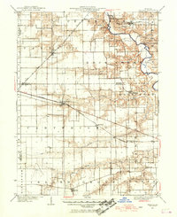 1940 Map of Tallula, IL, 1968 Print