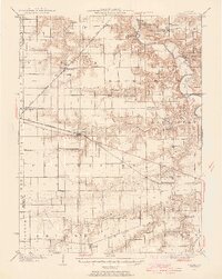 1940 Map of Tallula, IL, 1956 Print